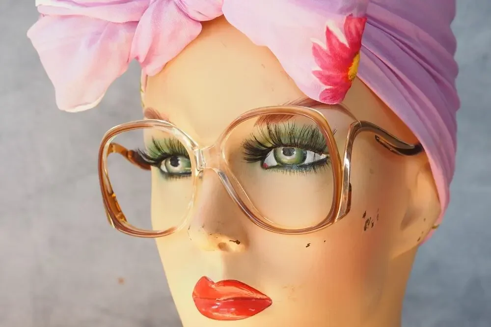 Vintage 1970s Eyeglasses Grandma Chic Boho Festival NOS Jackie O USA 52-15